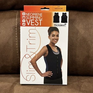 Slim & Trim Neoprene Slimming Vest Womens  - Medium Black - Picture 1 of 3