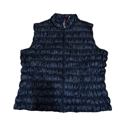 Mujer MONCLER Negro Lisedoe Chaleco Acolchado Plumón Chaleco Chaqueta RARO 5 XL Foto 1 de 4