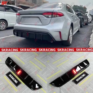 ABS Black/ABS Black+ Red Rear Bumper Diffuser Lip Fits Toyota Corolla 2020-2024 - Picture 1 of 37
