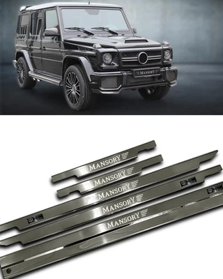 Alféizares de puerta LED clase G cromados W463 Mansory estilo G Wagon G63 G500 G65 5 piezas Foto 1 de 4