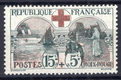 FRANCE / RED CROSS 1918 / SEMI POSTAL / Y&T # 156 MINT MNH/ CV $360 - Image 1 of 3