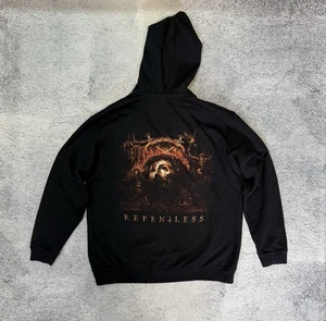 Slayer Repentless 2018 Hoodie XXL Fruit of the Loom Black Zip Up Hooded Men’s - Picture 1 of 13