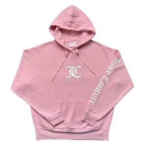 Juicy Couture Hoodie Pink Womens Medium Sweater Pullover Oversized - Picture 1 of 6