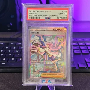PSA 10 Pokemon Miriam 251/198 SIR Juego Base Escarlata y Violeta  - Imagen 1 de 4