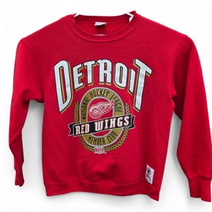 Vintage 1992 Detroit Red Wings NHL Sweatshirt Nutmeg Mills USA Made Size L - Picture 1 of 14