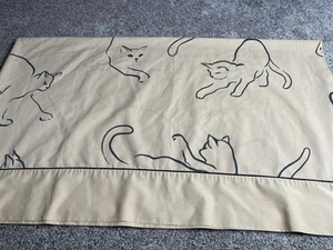 Vintage SpringMaid CAT WHISPURR Alex West Tan Black Full Sheet Set 4 Piece VGUC - Picture 1 of 8