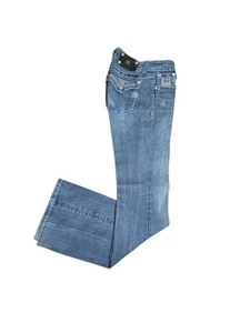 Miss Me JP5147 Med Wash Distressed Stretch Denim Low Rise Bootcut Jeans Size 28 - Picture 1 of 12