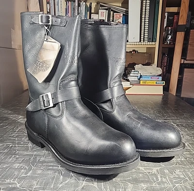 NEW TAGS Red Wing 968 Engineer Motorcycle Riding Boots Black Leather Men's 13 E2 - Image 1 of 4
