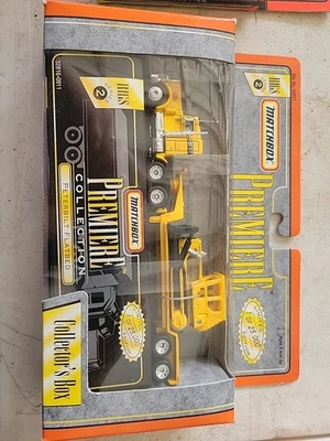 Vintage Matchbox Premiere Peterbilt Flatbed CAT D9H Rigs Series 2 New Limited - Image 1 of 4