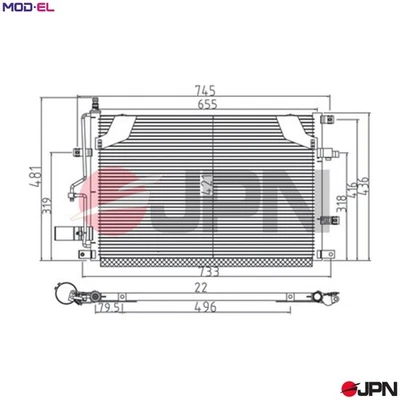 CONDENSER AIR CONDITIONING 60C9146-JPN FOR VOLVO S80 XC90 S60 XC70/Cross V70 - Image 1 of 4
