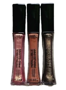 3pk ~ L'oréal Paris Infallible Pro Gloss 8hr, Suede, Dulce De Leche, Raisin  - Picture 1 of 3