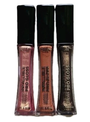 3pk ~ L'oréal Paris Infallible Pro Gloss 8hr, Suede, Dulce De Leche, Raisin  - Image 1 of 3