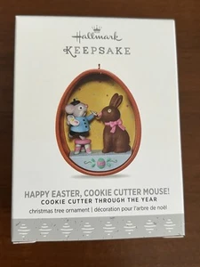 HALLMARK 2017 HAPPY EASTER COOKIE CUTTER MOUSE ORNAMENT - Picture 1 of 1