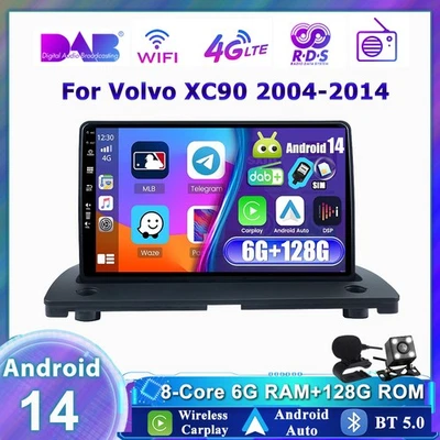Android 14 Car Stereo GPS Head Unit For Volvo XC90 2004-2014 DAB+ QLED 6GB+128GB - Image 1 of 4