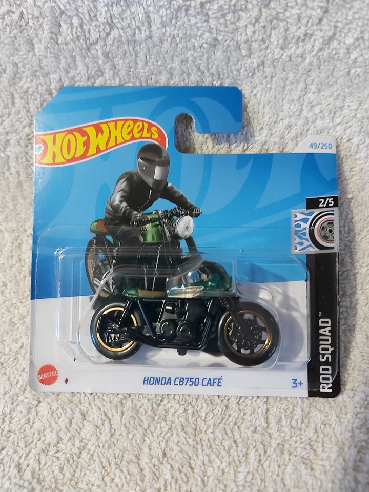 Hot Wheels 2024 Honda CB750 Cafe HW Rod Squad 1970s  Racer Motorbike, Green - Image 1 of 1