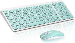 Wireless Keyboard Mouse Combo, Compact Full Size Wireless Keyboard and Mouse Se - Picture 1 of 9