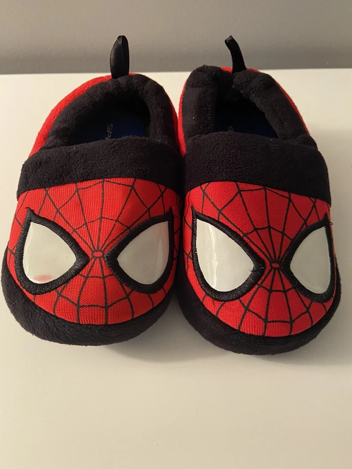 Marvel Amazing Spider Man 2 Plush Slippers Kids 2014 Size 7/8 READ - Image 1 of 4