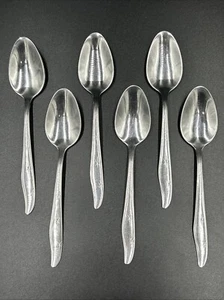 Marcrest CITATION pattern Atomic Stars Stainless 6 Place Soup Spoons USA - Picture 1 of 5