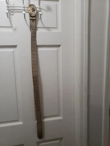 Tony Lama Größe 34 Stil 16519 genähter Ledergürtel hellkhaki Pferdekopfschnalle - Bild 1 von 7