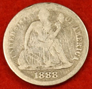 1888-P Seated Liberty Dime Nice Coin 90% Silver SD23 - Picture 1 of 2