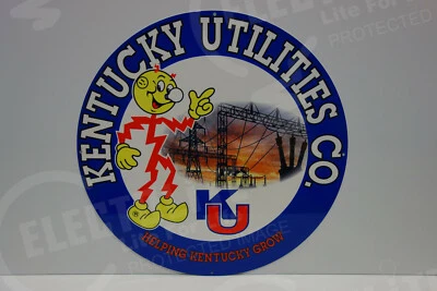 Reddy Kilowatt Power Light Plant Kentucky Utilities 20" SIGN. ELECTRICIAN GIFT - Image 1 of 3