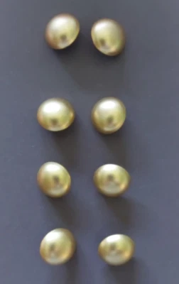 8er Set 20 mm Ø Goldknöpfe Matt, mit 4 mm Steg, gewölbt neu - Bild 1 von 4