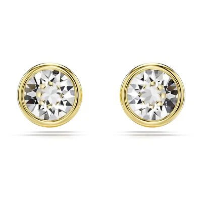 Aretes Swarovski Imber corte redondo, blanco, chapado en tono dorado 5681552 Foto 1 de 4