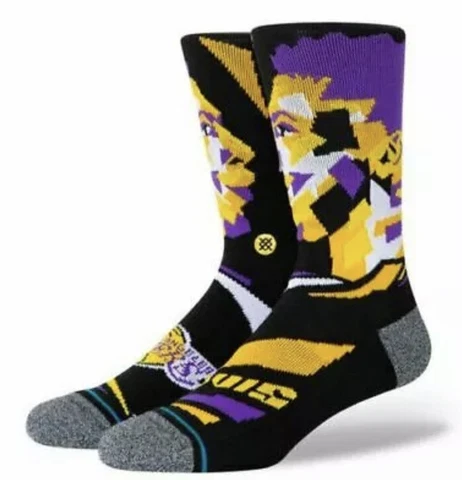 Stance Los Angeles Lakers Davis Profiler Crew Socks Men’s Size LARGE 9-13 Cover