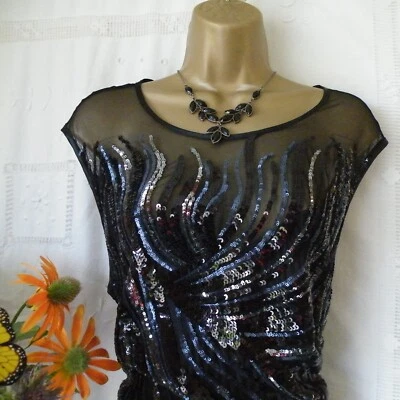 👗****MONSOON PRE-OWNED "EMBELLISHED BLACK" MAXI DRESS SIZE 18****👗 - Image 1 of 4