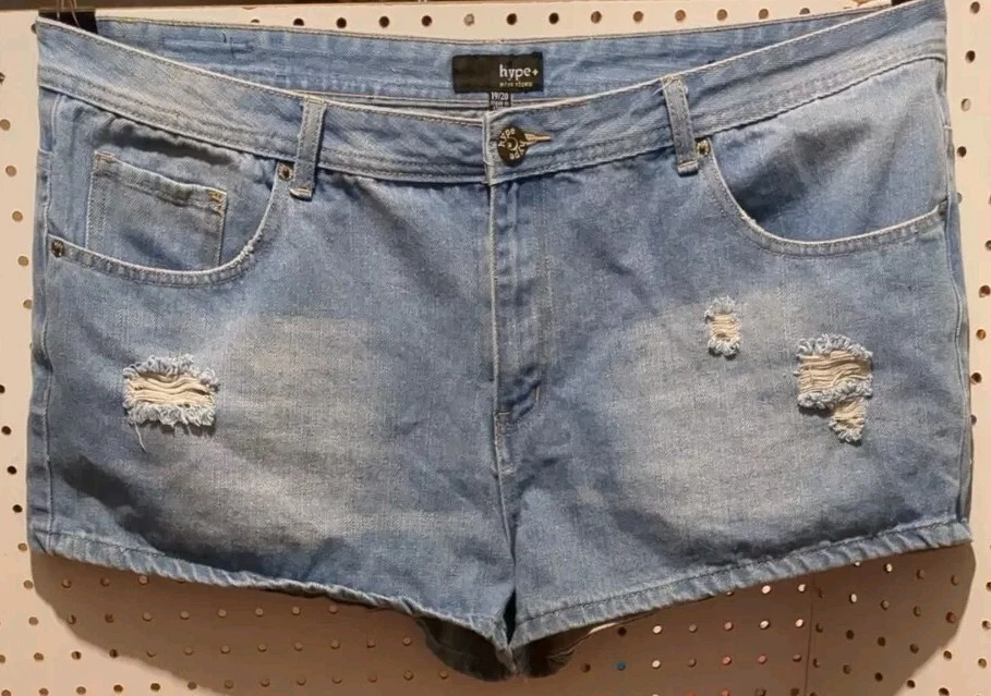 Pantalones cortos de mezclilla Hype talla grande talla 20 bolsillos Foto 1 de 4