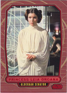 STAR WARS GALACTIC FILES SERIES 1 RED PARALLEL #95 PRINCESS LEIA 06/35 RARE - Picture 1 of 2