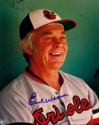 Original 8x10 Autograph PSA/DNA of Earl Weaver HOF, Manager of the Orioles, #04 - Image 1 of 2