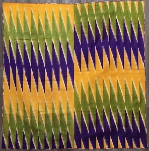 Antique Central Asian Ikat -Dyed Silk Panel graphic design purple 19th Century - Picture 1 of 5