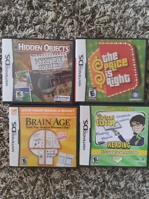 Nintendo DS LOT Price is Right, Hidden Object Mystery, Brain Age, Reading Tutor - Image 1 of 2