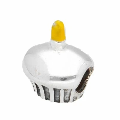 Chamilia Sterling Silver Enameled Cupcake Charm (11x13mm) - Image 1 of 2