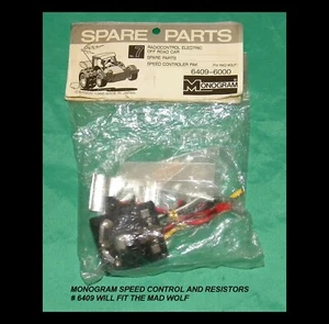 MONOGRAM RC "MAD WOLF" accessories SPEED CONTROL AND RESISTORS No 6409-6000 New - Picture 1 of 2