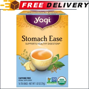 4-Pack Yogi Tea Stomach Ease Supports Healthy Digestion, Caffeine Free. 64 Bags - Picture 1 of 7