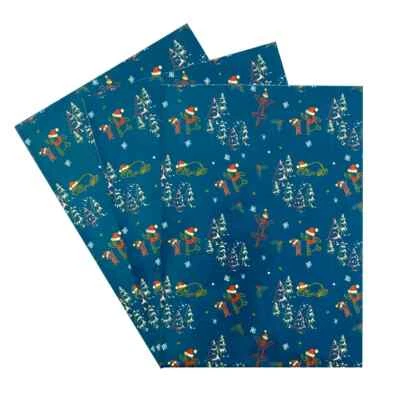 Winnie the Pooh Festive Wrapping Paper - Disney Store - 3 Sheets - Image 1 of 2