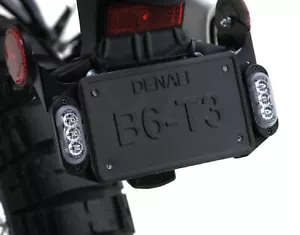 Denali T3 Signal Pods Rear License Plate Kit Black BMW K1300GT 2009 - 2015 - Picture 1 of 3
