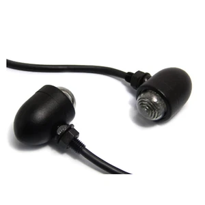 Black LED bullet turn signal light indicator Harley cafe racer bobber XL custom - Imagen 1 de 3