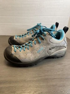 Asolo Hiking Shoes Womens 7.5 Gray Blue GTX Waterproof Trail Walking Sneakers - Picture 1 of 6