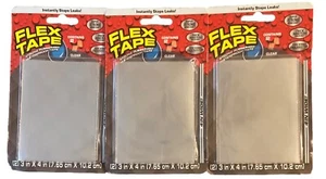 3-Packs Clear Flex Tape Minis As Seen On TV 3 in x 4 in Waterproof Repair - Picture 1 of 3