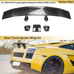 Carbon Fiber Rear Trunk Spoiler Wing Lip For Gallardo LP540 LP550 LP560 2004-12 - Picture 1 of 11