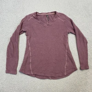 Kuhl Shirt Womens XS Top Pink V Neck Long Sleeve Thermal Layer Aero Mountain - Picture 1 of 8