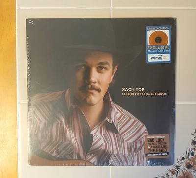 Zach Top Cold Beer & County Music Limited Edition Metallic Gold Vinyl NEW SEALED - Imagem 1 de 4