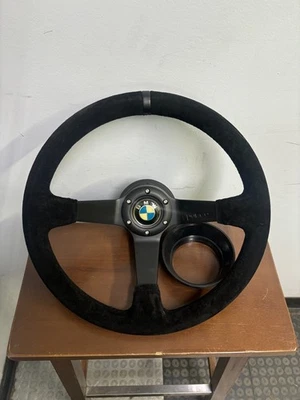 Volante Sparco de gamuza de 3 vías con inserto de bocina BMW Foto 1 de 2