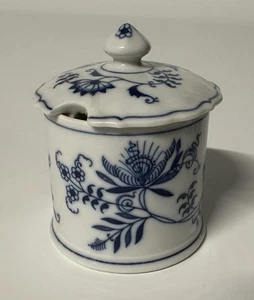 Vintage Blue Danube Onion Condiment Jam Jelly Jar w/ REPAIRED Lid - Picture 1 of 6