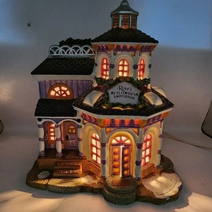 2008 Lemax Rose's Flowers Lighted 7" Ceramic Building #85740 Working - Picture 1 of 8