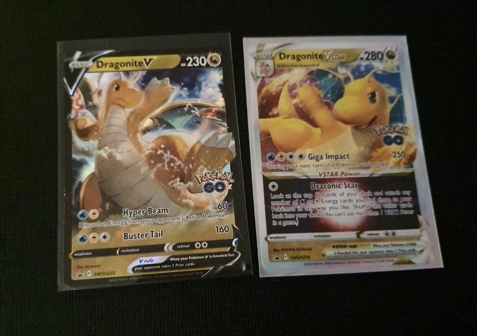 LP Dragonite V & Dragonite VSTAR SWSH236 SWSH235 Black Star Promo Pokemon GO - Image 1 of 1