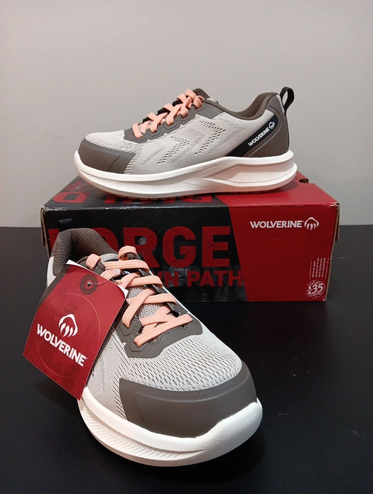 Wolverine Womens Bolt Knit Carbon Toe Work Shoes Cement Size 6 M W231010